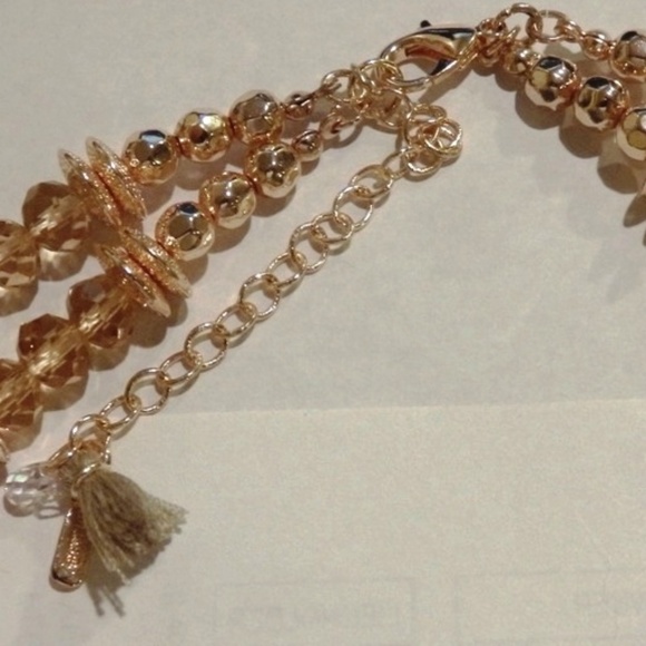 "WITH LOVE" 2 Strand Beaded NECKLACE - Picture 3 of 5